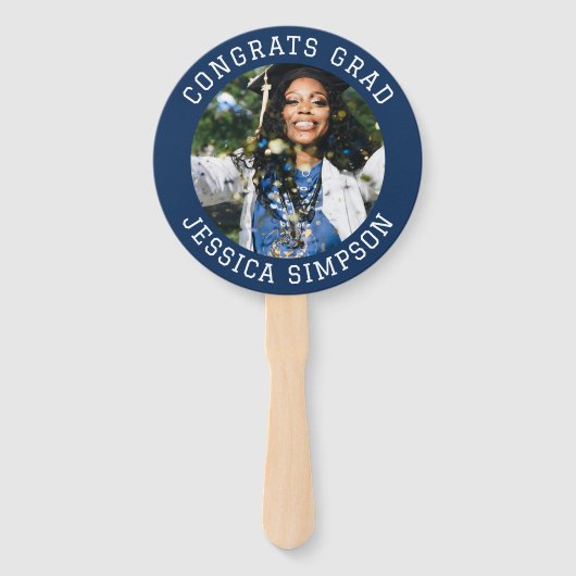 Éventail Félicitations simple photo Graduate moderne Gradua (Devant)