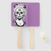 ÉVENTAIL FEMME SKULLHEAD (Devant et derrière)