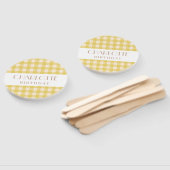 Éventail Ferme de Vichy jaune en vichy à carreaux (Non-assemblé)