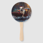Éventail Festin de Noël de Bulldog en France (Dos)