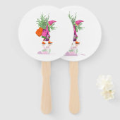 Éventail Festive Christmas Gnome Party Fans Set of Deco (Devant et derrière)