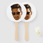 Éventail Fête Bachelorette Coupe-Visage Personnalisée Anniv (Devant et derrière)