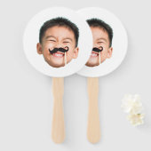 Éventail Fête Bachelorette Coupe-Visage Personnalisée Anniv (Devant et derrière)