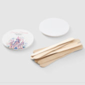 Éventail Fête d'anniversaire de princesse, Château de princ (Non-assemblé)