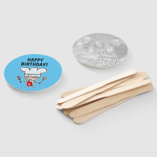 Éventail Fête d'anniversaire du chef pâtissier pour enfant