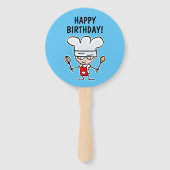 Éventail Fête d'anniversaire du chef pâtissier pour enfant  (Devant)