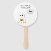 Éventail Fête d'anniversaire Halloween | Design de fantôme  (Dos)