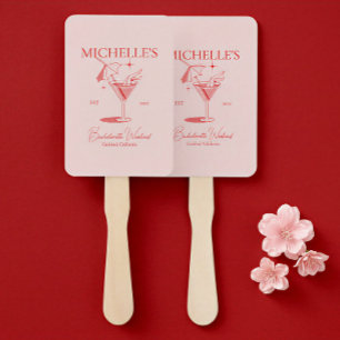 Éventail Fête de Filles de Cocktail Rétro pour une Future M