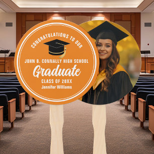 Éventail Fête de fin d'études de diplômé Orange Photo