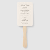 Éventail Fête de la vie élégante Ordre de service Funéraill (Dos)