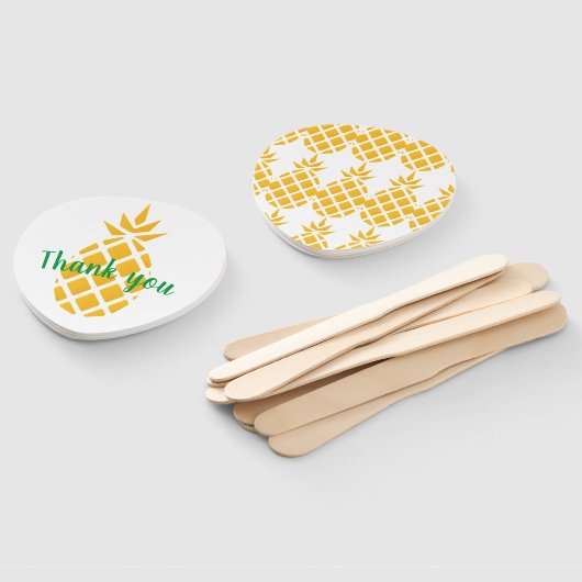 Éventail Fête de l'ananas en faveur - amateurs de main (Non-assemblé)