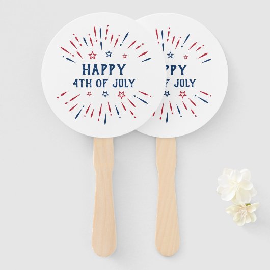 Éventail Fête de l'Indépendance 4 juillet patriotique améri (Devant et derrière)
