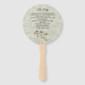 Éventail Fête de mariage de photos de plage (Dos)