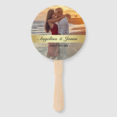 Éventail Fête de mariage de photos de plage (Devant)