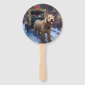 Éventail Fête de Noël de Wheaten Terrier (Dos)