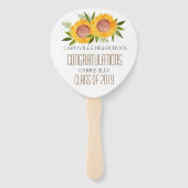 Éventail Fête de remise de diplômes de tournesol félicitati (Dos)