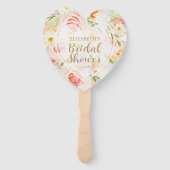 Éventail Fête des mariées chic de fleurs de jardin (Dos)