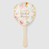 Éventail Fête des mariées chic de fleurs de jardin (Dos)