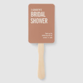 Éventail Fête des mariées de typographie en terre cuite sim (Dos)