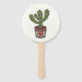 Éventail Fête des mariées Thème Cactus Personnalisée (Dos)