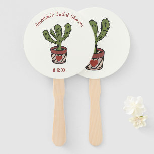 Éventail Fête des mariées Thème Cactus Personnalisée