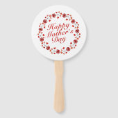 Éventail Fête des mères élégante couronne de fleurs | Venti (Devant)