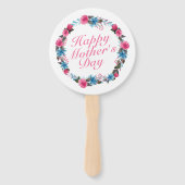 Éventail Fête des mères joyeuses et élégantes Fan de couron (Dos)