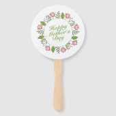 Éventail Fête des mères joyeuses et élégantes Fan de couron (Dos)