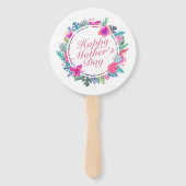Éventail Fête des mères joyeuses et tropicales Ventilateur (Dos)