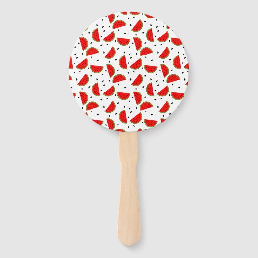 Éventail Fête d'été des pastèques gaies (Dos)