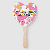 Éventail Fête d'été Flamingo (Dos)