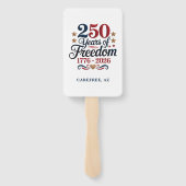 Éventail Fête du 250e anniversaire de l'Amérique (Dos)