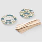 Éventail Fête du crabe - Aquarelle Crabes bleus, Retraite (Non-assemblé)