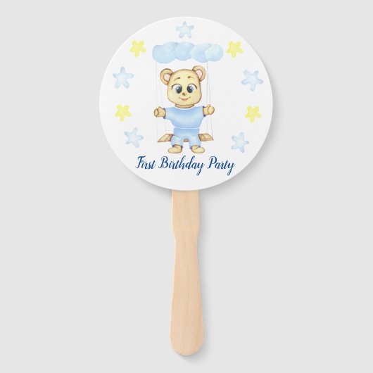 Éventail Fête du garçon d'anniversaire (Devant)