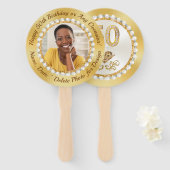 Éventail Fête Faveurs pour femme de 50e anniversaire, PHOTO (Devant et derrière)