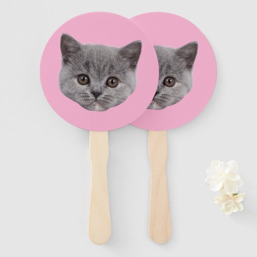 Éventail Fête Personnalisée Coupe de chat Bachelorette fête (Devant et derrière)