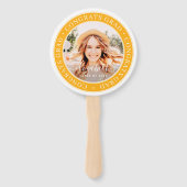 Éventail Fêtes Grad Moderne Simple Photo personnalisée (Devant)