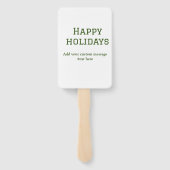 Éventail Fêtes vertes et simples Noël (Dos)