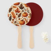 Éventail feuille/citrouille/cavernes Automne (Devant et derrière)