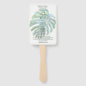 Éventail Feuille Tropical Gold Modern Beach Wedding (Dos)