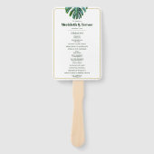 Éventail Feuille Tropical Gold Modern Beach Wedding (Devant)