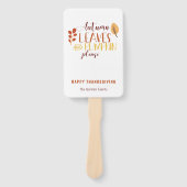 Éventail Feuilles d'automne Citrouille S'il vous plaît Bon (Devant)