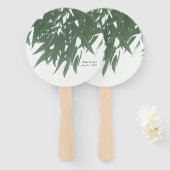 Éventail Feuilles d'eucalyptus (Devant et derrière)