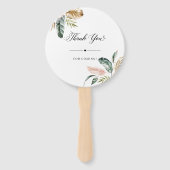 Éventail Feuilles tropicaux Mariage d'été Bienvenue (Dos)