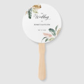 Éventail Feuilles tropicaux Mariage d'été Bienvenue (Devant)