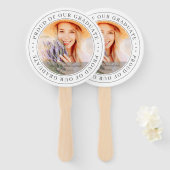 Éventail Fière de notre Graduate 20XX Modern Graduation Pho (Devant et derrière)