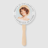 Éventail Fière de notre Graduate 20XX Modern Graduation Pho (Dos)