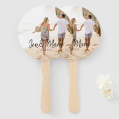 Éventail Fière photo. Nom et Year Typografy. (Devant et derrière)