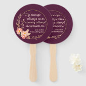 Éventail Fierté et préjugés Citation I - Style mignon (Devant et derrière)