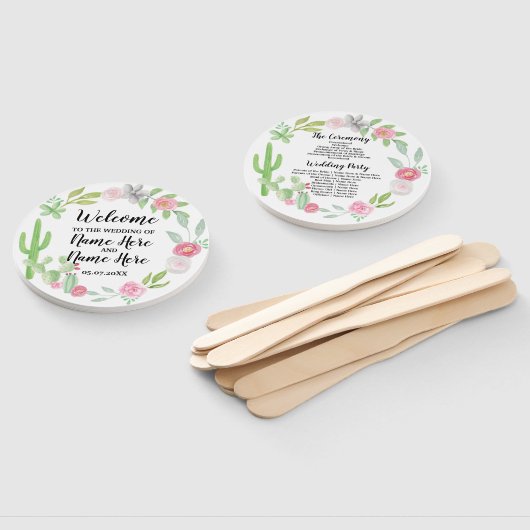 Éventail Fiesta Cactus Programme de mariage floral Ventilat (Non-assemblé)